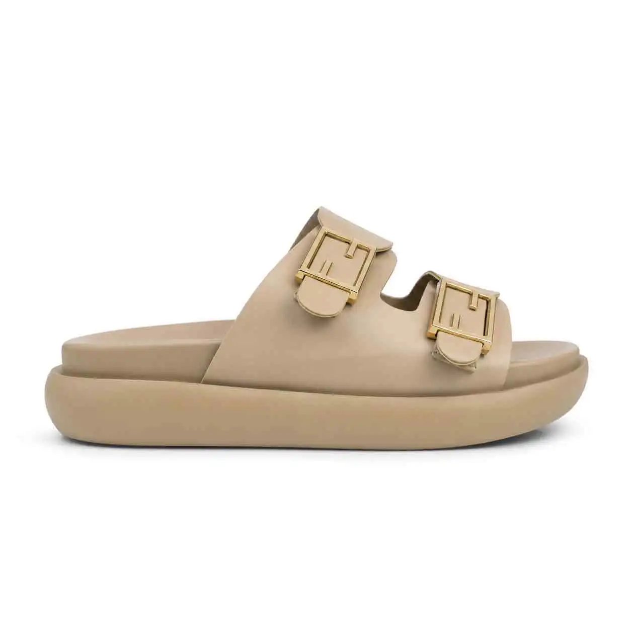 Sandale Compense pour femme 8099 beige miniature